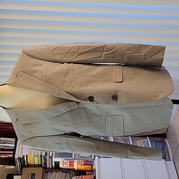 40 Short Express photographer fitted Grey and white striped men's jacket coat - Picture 4 of 10